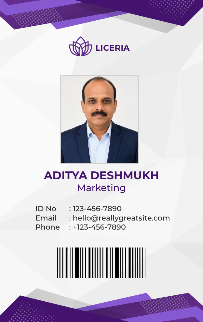 Purple Geometric Corporate Employee