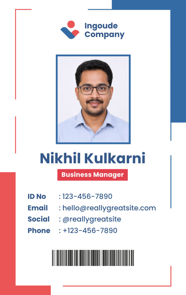 Blue Red Corporate Business Manager